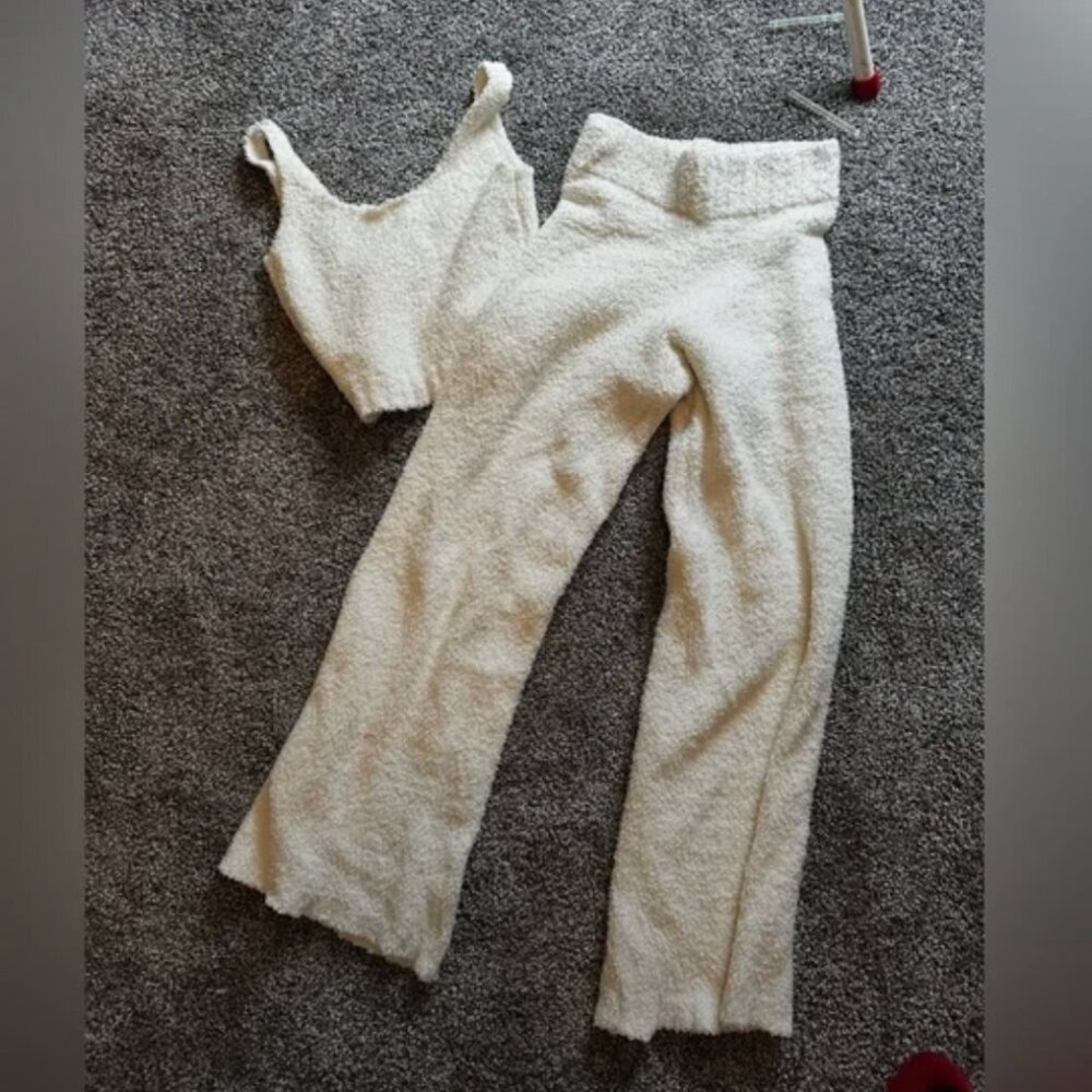 SKIMS Cream Cozy Pajama Set XXS/XS WEAR-STAINS - Picture 1 of 2